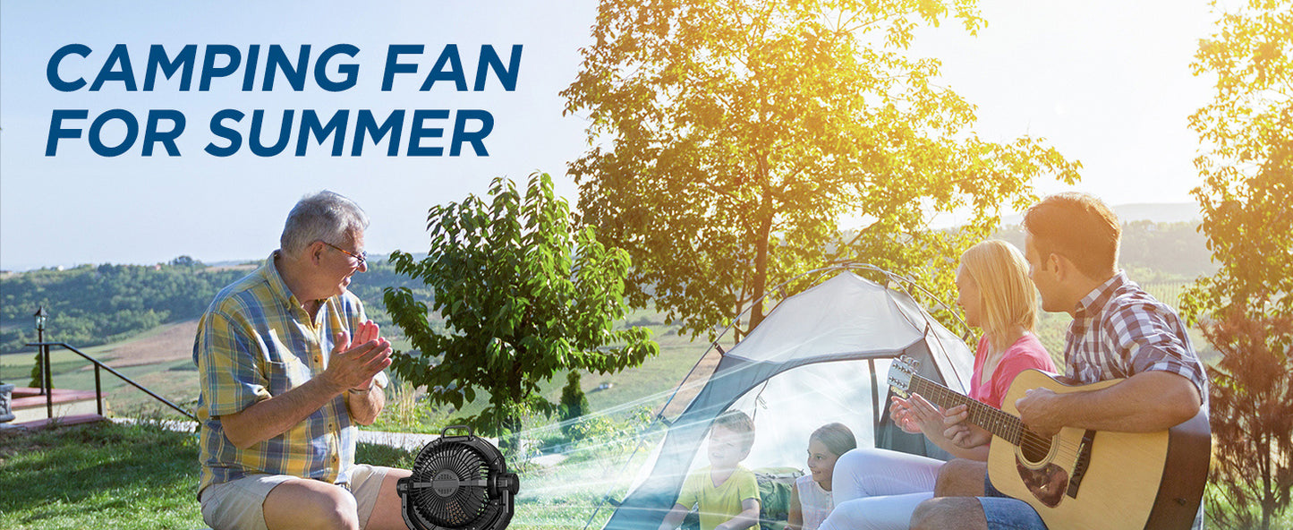 Portable Misting Fan with 25000mAh Reverse Charging & Remote Control, Auto-Oscillating LED Outdoor Cooling Fan, Stepless Speed, Waterproof Design for Camping, Patio, Pets, Garden Use (Black)